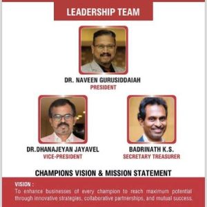 BNI Champions Bangalore Unveils New Leadership Team for 2024