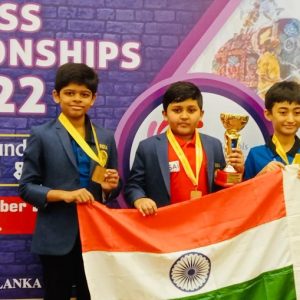 Chennai Student Mithun Pranav won Silver Medal in 16 th Asian Schools Chess championships 2022