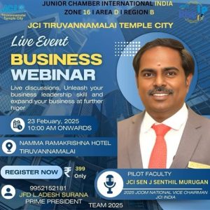 Unleash Your Business Leadership Skills: Live Business Webinar by JCI Tiruvannamalai