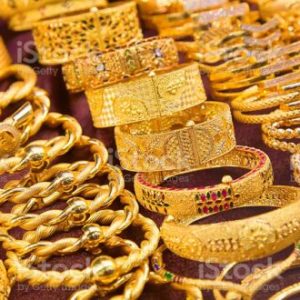 Gold on the famous "Golden souk" in Dubai