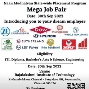 Naan Mudhalvan State-wide Placement Program Mega Job Fair!