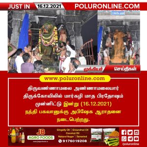 திருவண்ணாமலை அண்ணாமலையார் கோவிலில் – மார்கழி பிரதோஷம்