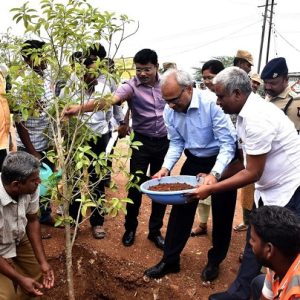 கடலூர் – சித்தூர் சாலை ஓரத்தில் அரசு முதன்மைச் செயலாளர் திரு. பிரதீப் யாதவ் அவர்கள் மரக்கன்று நட்டார்!