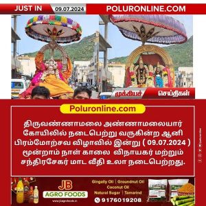 திருவண்ணாமலை அருள்மிகு அருணாசலேஸ்வரர் திருக்கோயில் ஆனி பிரம்மோற்சவம் – Day 3